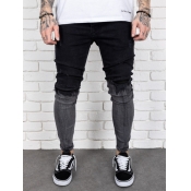 LW Men Ripped Patchwork Jeans