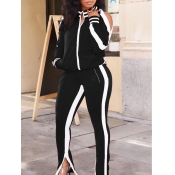 LW Patchwork Blackish Tracksuit Pants Set