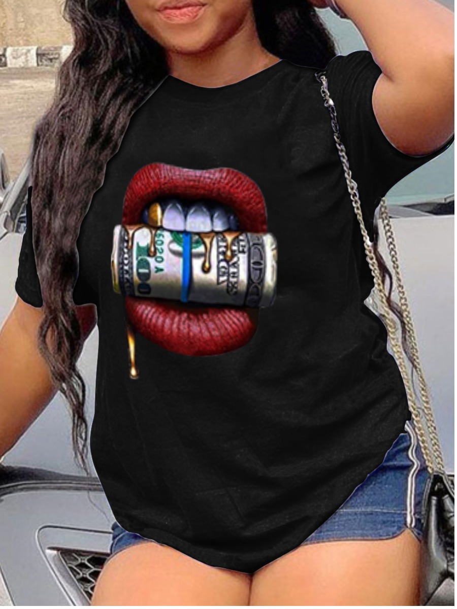LW Money Lip Print T-shirt
