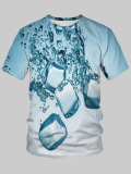 LW Men Ice Block Print Gradient T-shirt