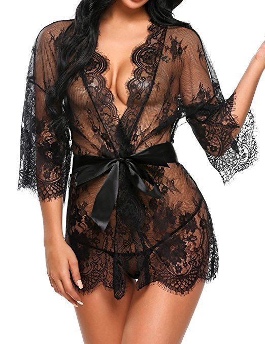 LW SXY See-through Bandage Design Robe