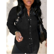 LW High Stretchy Turndown Collar Button Design Den