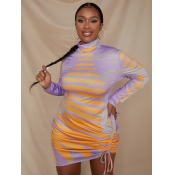 LW Plus Size Turtleneck Drawstring Bodycon Dress