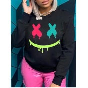 LW Round Neck Letter Print Sweatshirt