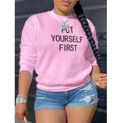 LW Put Yourself First Letter Print Sweatshirt
