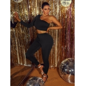 LW One Shoulder Skinny Two Piece Pants Set