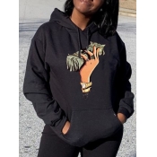 LW Money Print Kangaroo Pocket Hoodie