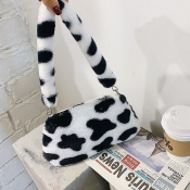 LW Leopard Print Plush Shoulder Bag