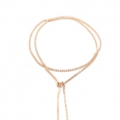 LW Rhinestone Sequined Necklace