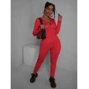 LW Hooded Collar Zipper Design Tracksuit Set