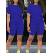 LW BASICS Round Neck Regular Fit Shorts Set