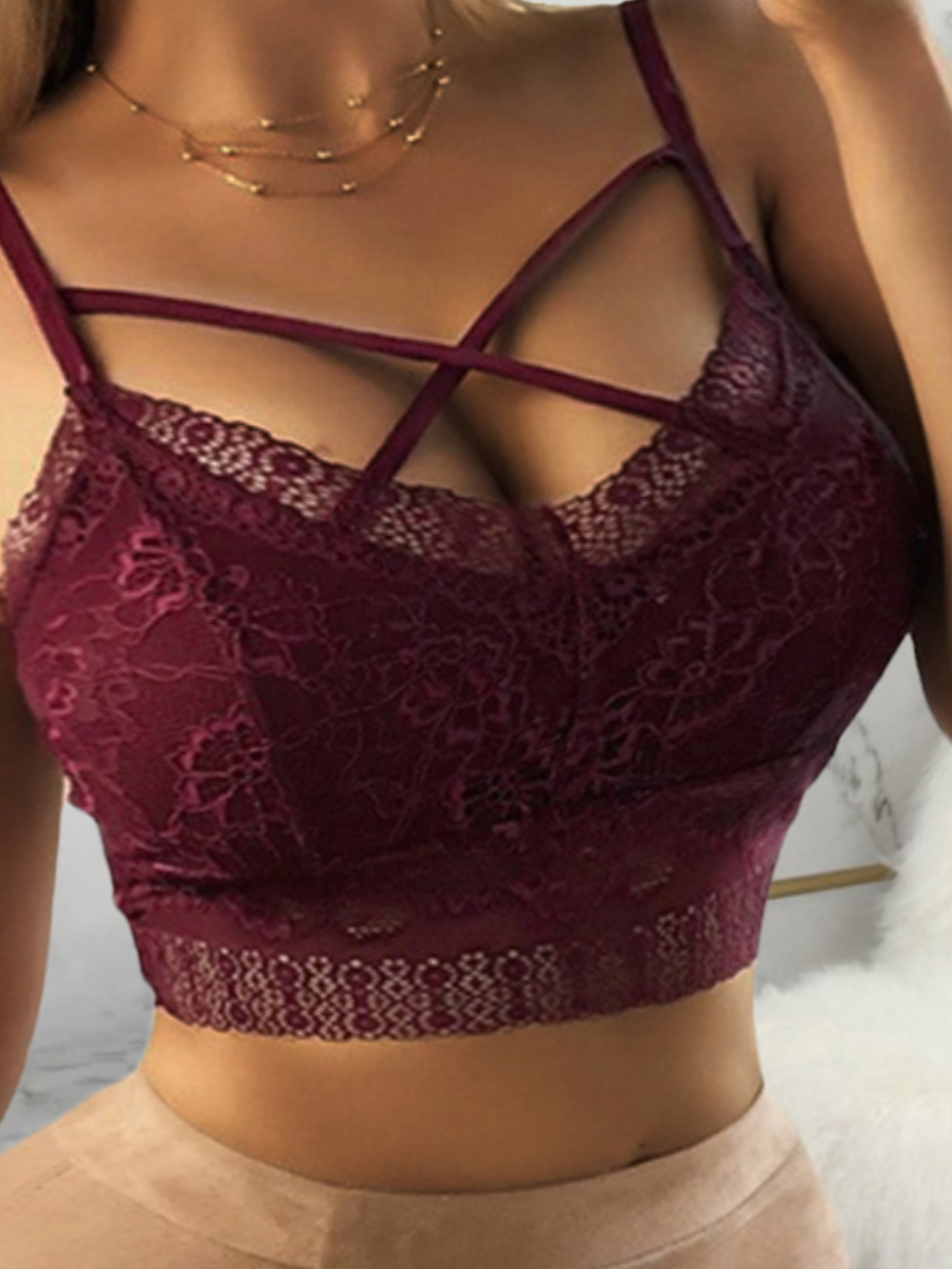LW SXY Plus Size Lace See-through Bra