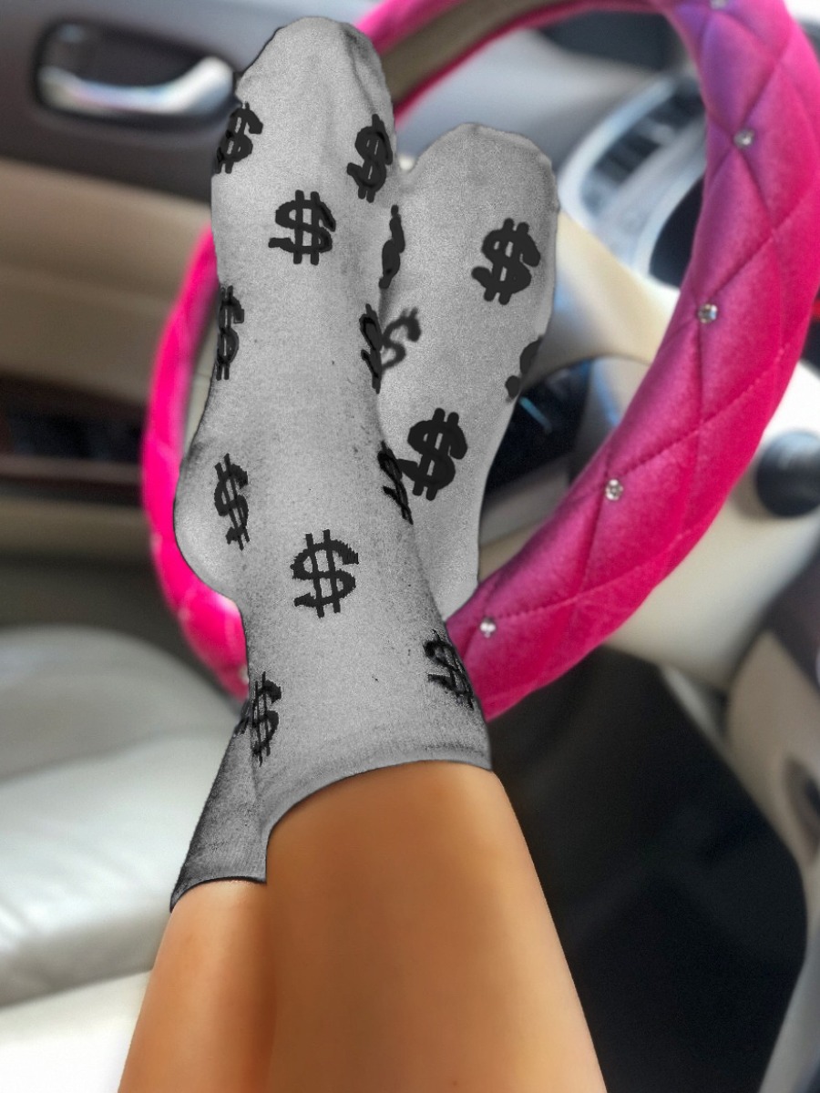 LW COTTON Dollar Sign Socks