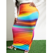 LW Plus Size Gradient Skirt