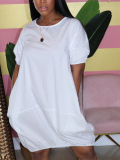 LW BASICS Plus Size Solid Pocket Dress