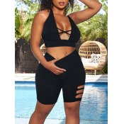 LW COTTON Material Series Casual Bandage Hollow-ou