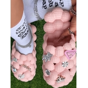 LW Peanut Design Crown Crystal Decor Slides