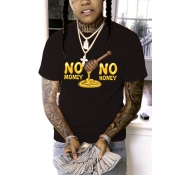 LW Men Money Letter Print T-shirt