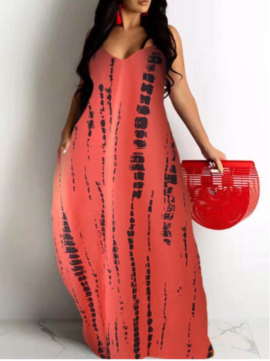 LW Plus Size Tie-dye Cami Loose Dress