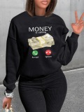 LW Money Letter Print Sweatshirt