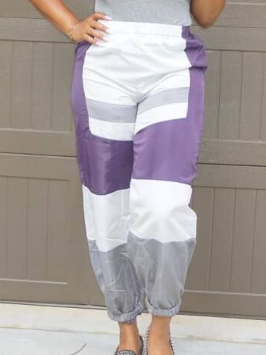 LW Mid Waist Patchwork Pants