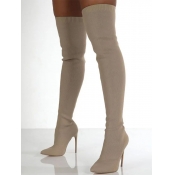 LW Pointed Toe Thigh High Boots