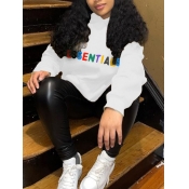 LW Plus Size Essentials Letter Print Hoodie