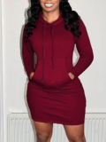 LW BASICS Pocket Decor Solid Sweat Dress