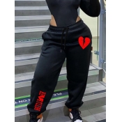 LW Broken Heart Letter Print Pants