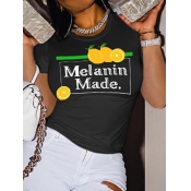 LW Plus Size Lemon Letter Print T-shirt