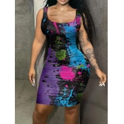 LW Plus Size Splash Ink Bodycon Cami Dress