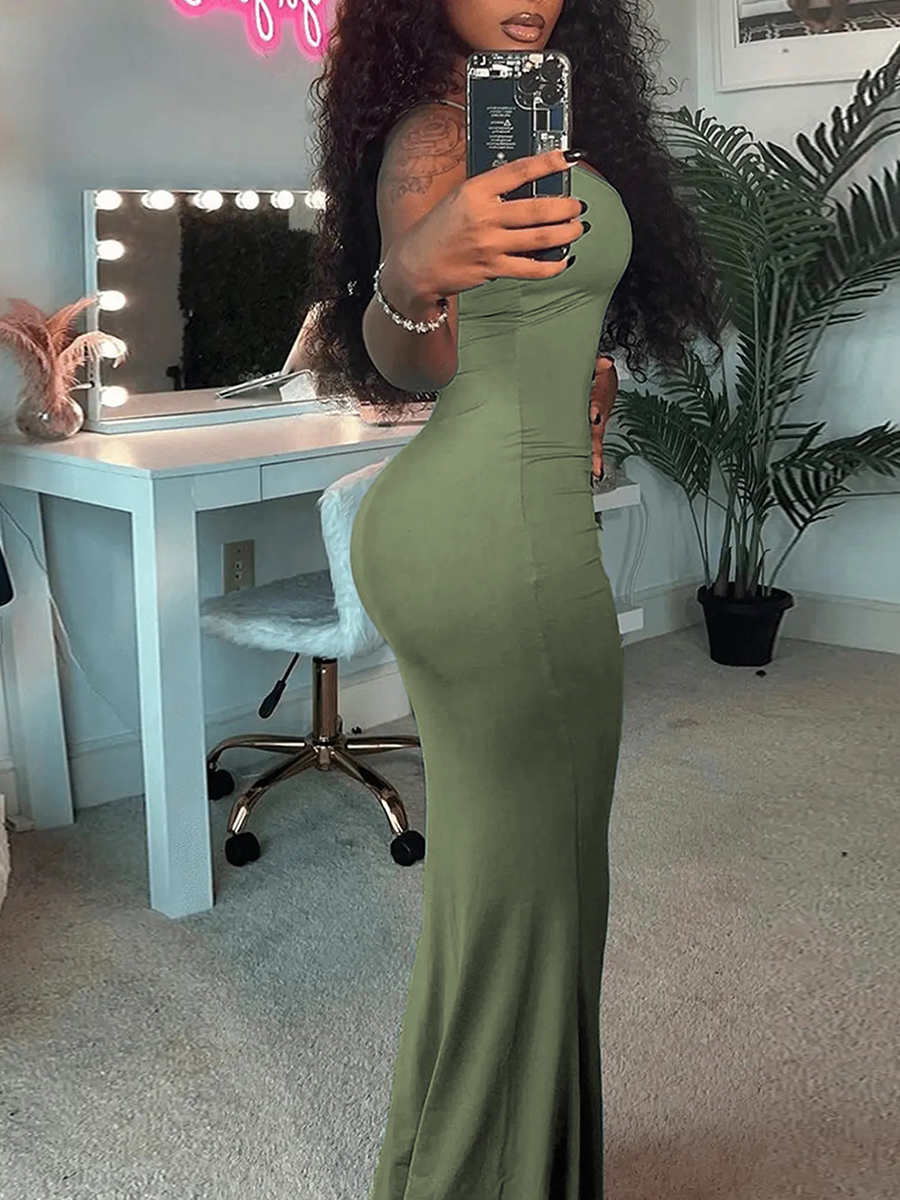 LW BASICS Plus Size Cami Bodycon Mermaid Dress