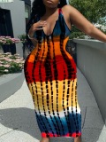 LW Plus Size Tie Dye Bodycon Cami Dress