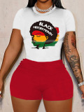 LW Figure Black History Month Print Shorts Set