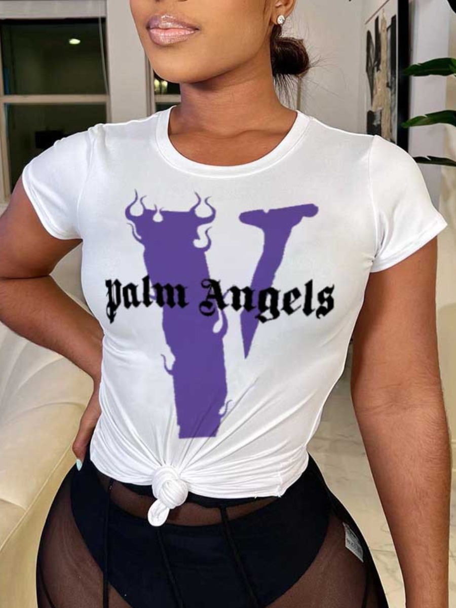 LW Letter Print Regular Fit T-shirt