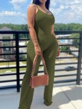 LW BASICS Plus Size Pocket Design Cami Skinny Jumpsuit