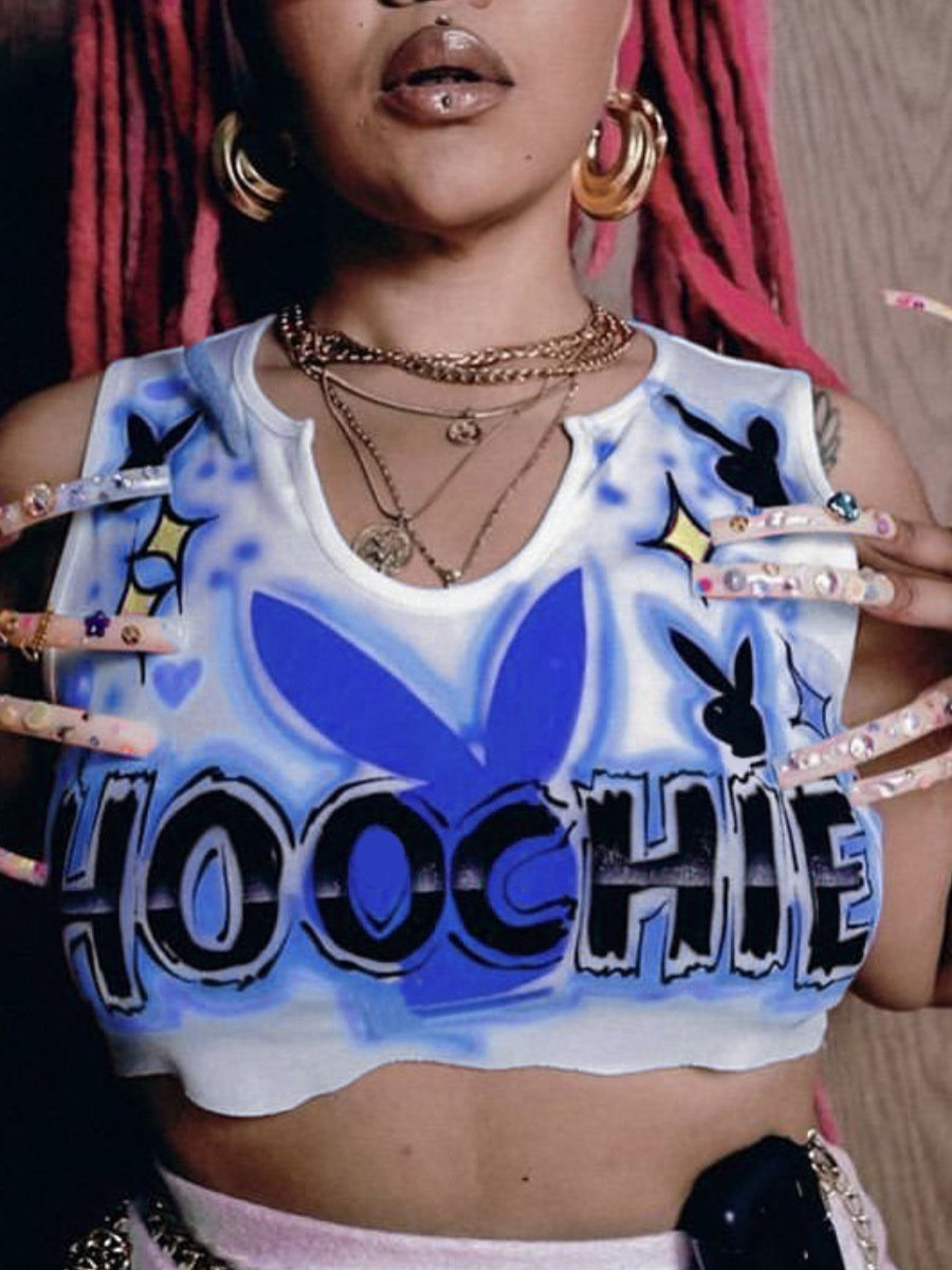 LW Crop Top Letter Print Camisole