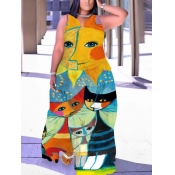 LW Plus Size Figure Print Patchwork Pocket Design 