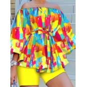 LW Plus Size Off The Shoulder Tie Dye Bandage Desi