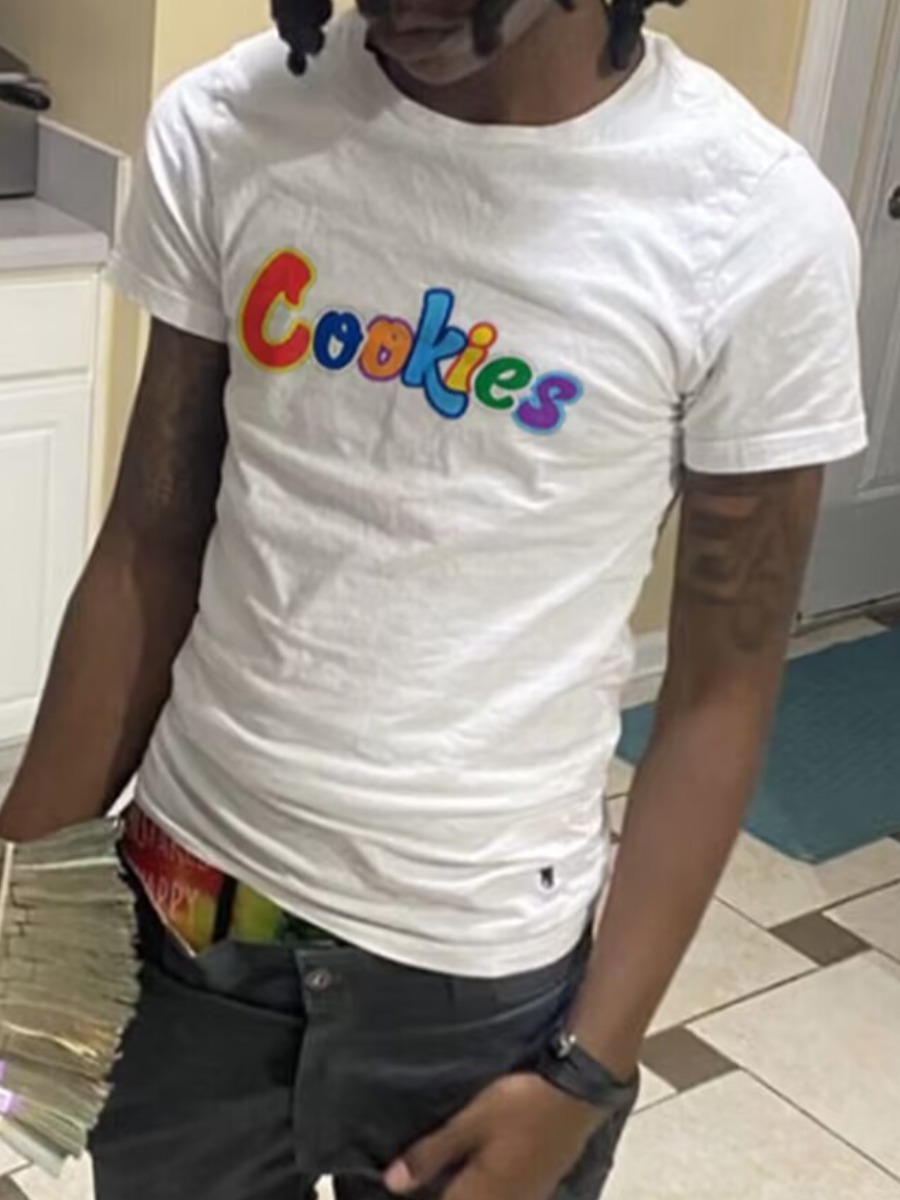 LW Men Cookies Letter Print T-shirt