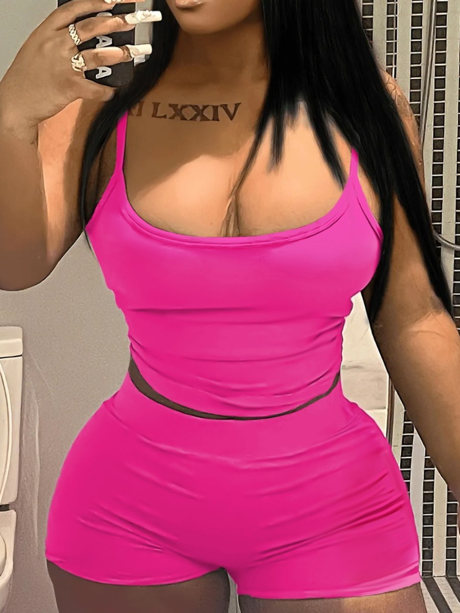 LW BASICS Plus Size Cami Regular Fit Stretchy Shor