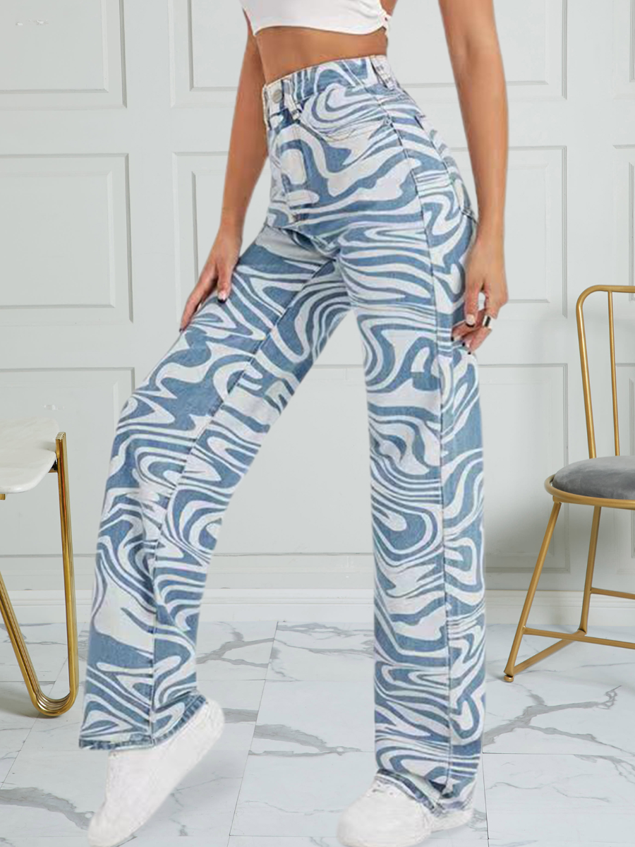 LW Tie Dye Loose No Stretchy Jeans