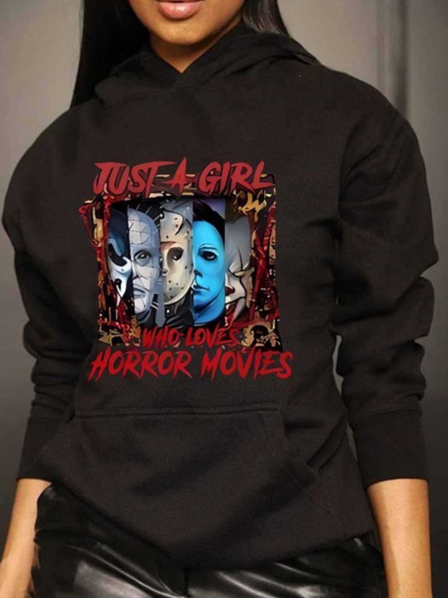 LW Plus Size Figure Letter Print Hoodie