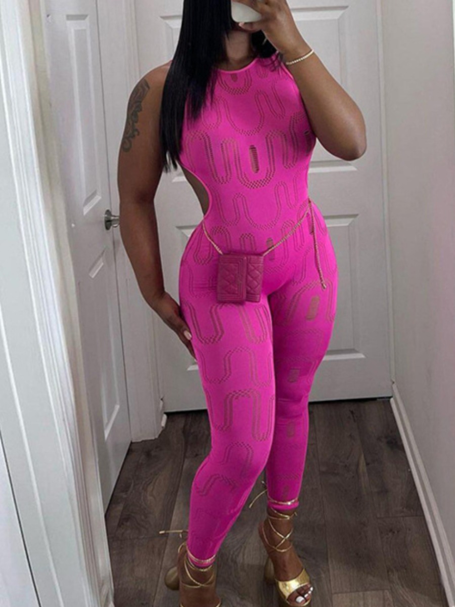 LW SXY Backless Cut Out Skinny Jumpsuit
