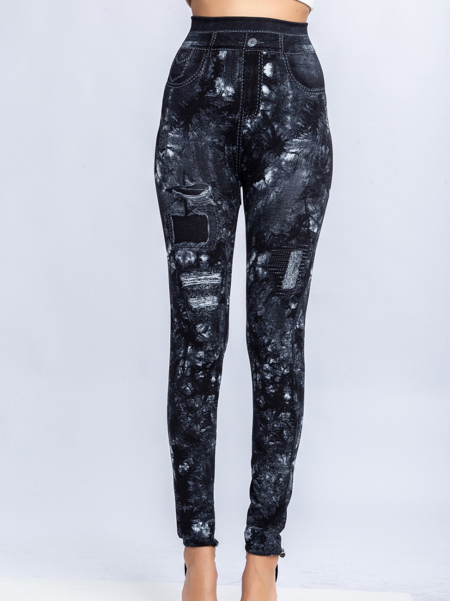 LW Plus Size High Waist Ripped Skinny Pants