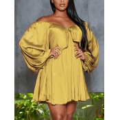LW Off The Shoulder Fold Design Dress