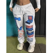 LW Mid Waist Letter Print Sweatpants