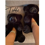 LW Plush Bear Design Slippers