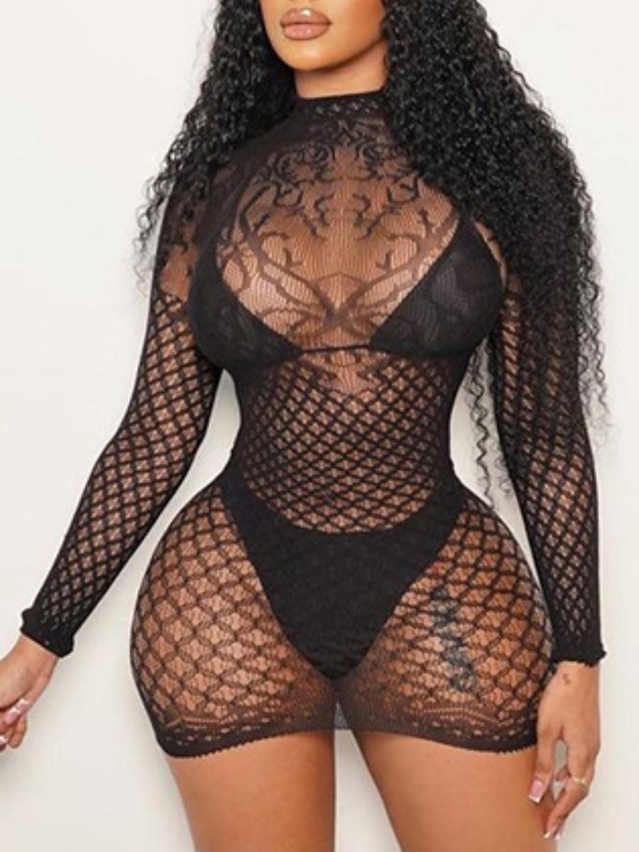LW SXY Backless Pierced Bodycon Dress