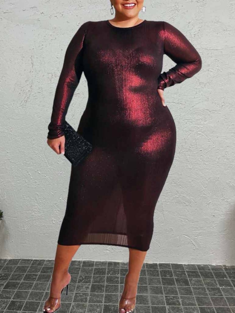 LW Plus Size Round neck Bodycon Dress